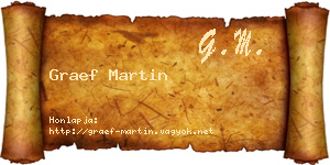 Graef Martin névjegykártya